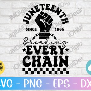 Breaking Every Chain Juneteenth SVG: Black History Cut File (Digital Download)