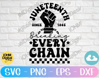 Breaking Every Chain Juneteenth SVG: Black History Cut File (Digital Download)