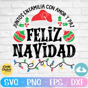 Feliz Navidad SVG: Spanish Christmas Shirt Design (Digital Download)