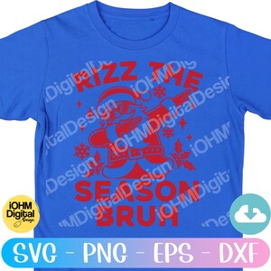 Rizz the Season Bruh SVG | Trendy Santa Dabbing SVG | Merry Rizzmas Cut ...