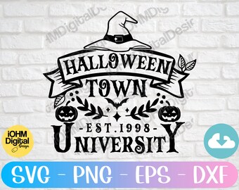 Halloweentown Universität SVG: Halloween Hexe Schnittdatei (Digitaler Download)