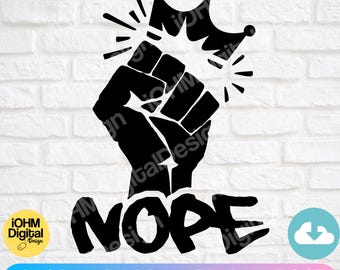 No Kings Protest Sign SVG: Anti Trump, Pro Democracy (Digital Download)