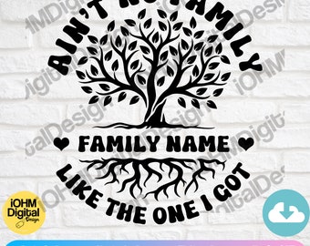 SVG de reunión familiar: Diseño de árbol genealógico personalizado (descarga digital)