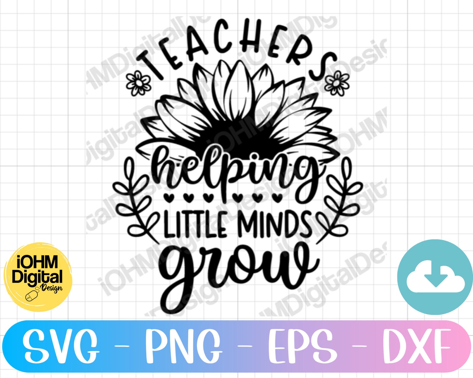 Helping Little Minds Grow Svg Png Eps Dxf Cut File Teacher - Etsy