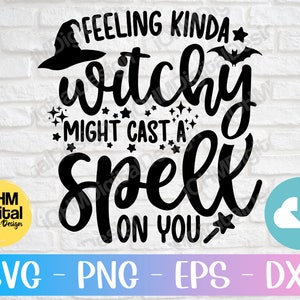 Gefühl Witchy Zauber SVG: Halloween Cricut Cut Datei (Digitaler Download)