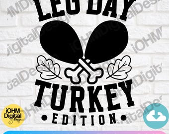 Edición de pavo para el Día de las Piernas SVG: Clipart de Acción de Gracias (Descarga digital)