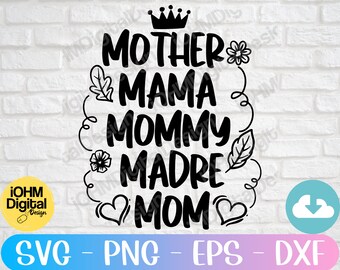 Archivo SVG del Día de la Madre: Mamá Mamá (Descarga digital)