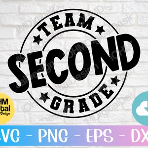 Team tweede leerjaar Svg Png Eps Dxf Cut-bestand | Terug naar school-svg | Svg 2e leerjaar | Leraar Svg | Eerste dag van school Svg | Cricut