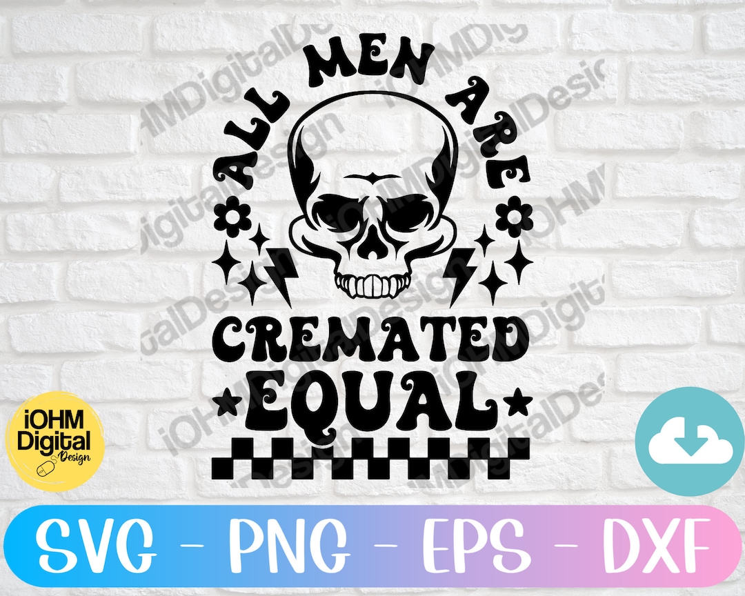 Feministischer Anstecker "All Men Are Cremated Equal" – Aus Metall & Emaille, Ca. 25 Mm Durchmesser, Für Jacke Oder Tasche
