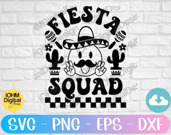 Fiesta Squad SVG: Cinco De Mayo Cut File (Digital Nedladdning)