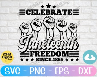 Juneteenth 1865 SVG: Black History Cut File (Digital Download)