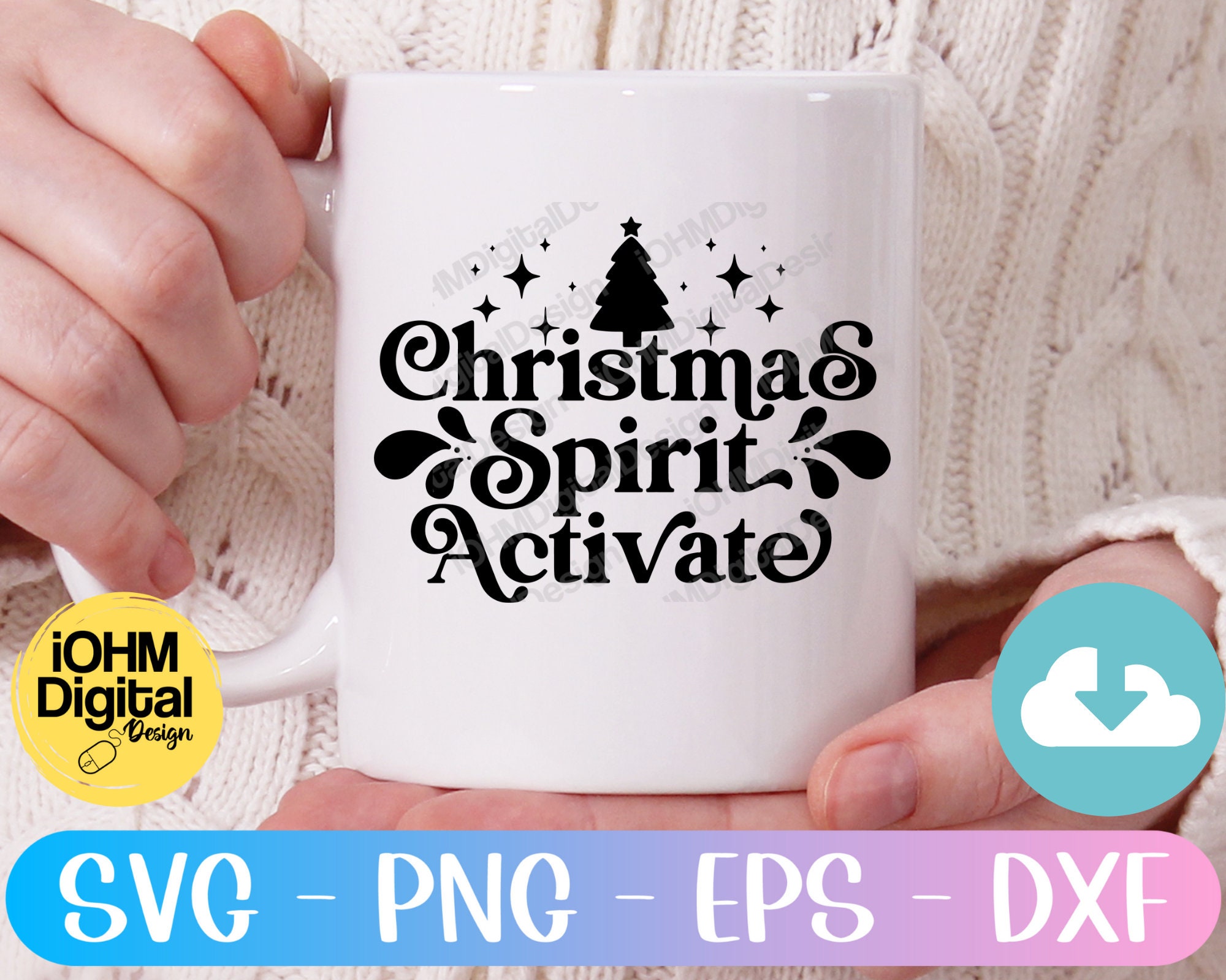 Christmas Spirit Activate Svg Png Eps Dxf Cut File Christmas | Etsy UK