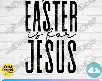 Conejo tonto de Pascua para Jesús SVG: Pascua cristiana (archivo de corte digital)