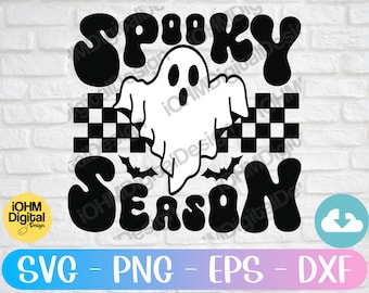 Spooky Season Ghost SVG: Halloween Cut File (Digital Download)