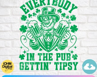 SVG del Día de San Patricio: Diseño de pub divertido (descarga digital)