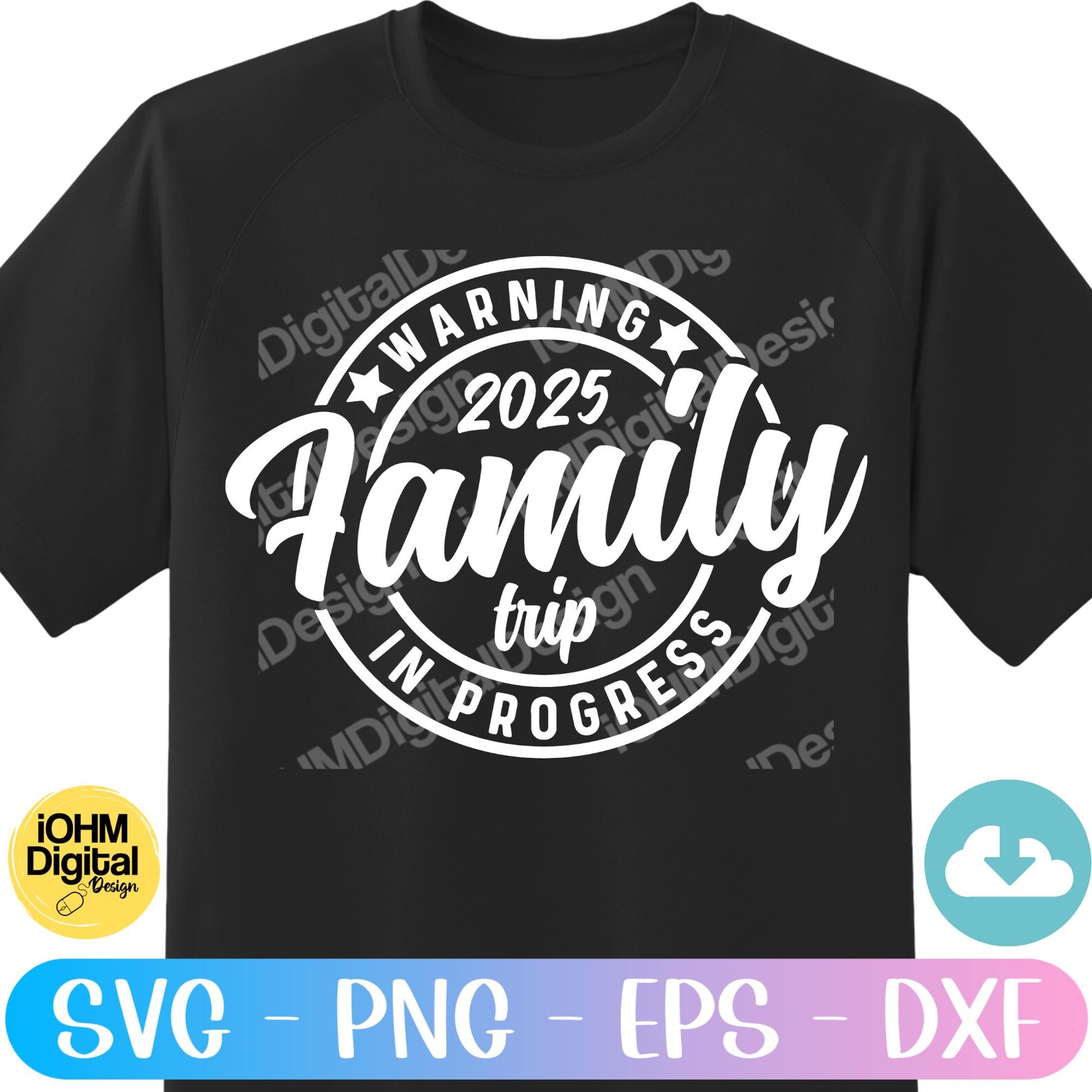 Warning Family Trip in Progress 2025 SVG Cut File (digital Download) - Etsy
