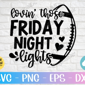 SVG de Friday Night Lights: Diseño de camiseta para el día del partido de fútbol (descarga digital)