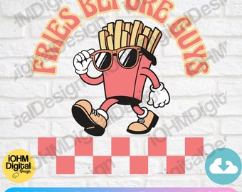 Fries Before Guys SVG | Retro Valentine Cut File (Digital Download)