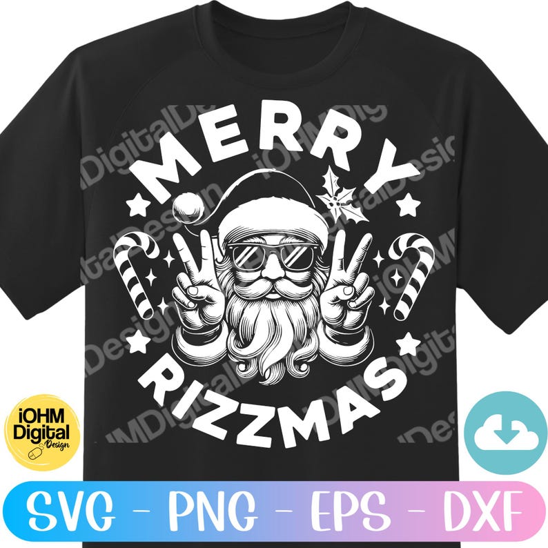 The Word Rizzmas Merry Rizzmas Santa SVG: Funny Christmas Cut File (digital Download) - Etsy
