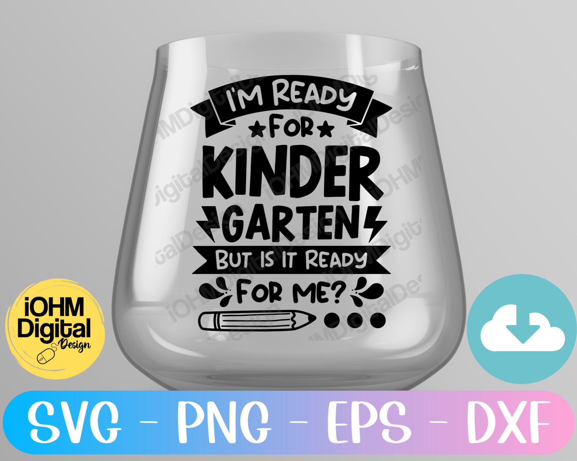 Kindergarten SVG | Back to School Cut File (digital Download) - Etsy UK