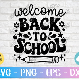 Retro Back To School SVG: Erster Tag Shirt Design (Digitaler Download)