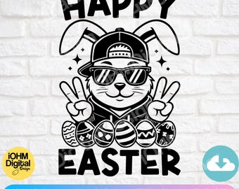 Frohe Ostern SVG: Eier, Shirt Design (Digitaler Download)