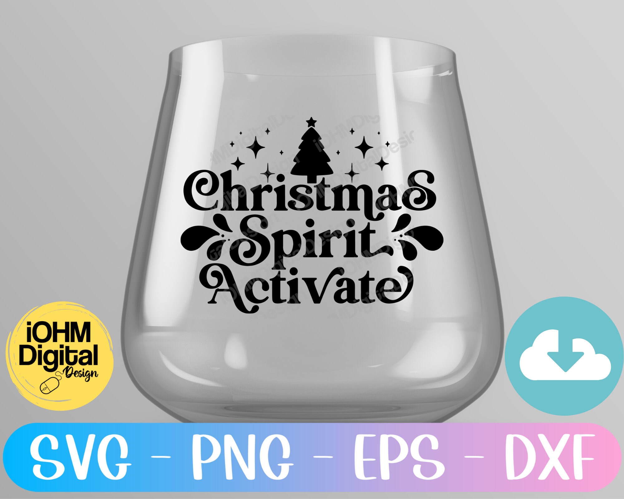 Christmas Spirit Activate Svg Png Eps Dxf Cut File Christmas | Etsy UK
