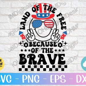 Land Of The Free SVG: Patriotic Cut File (Digital Download)