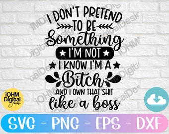 Like A Boss SVG: Funny Adult Humor Cut File (Digital Download)
