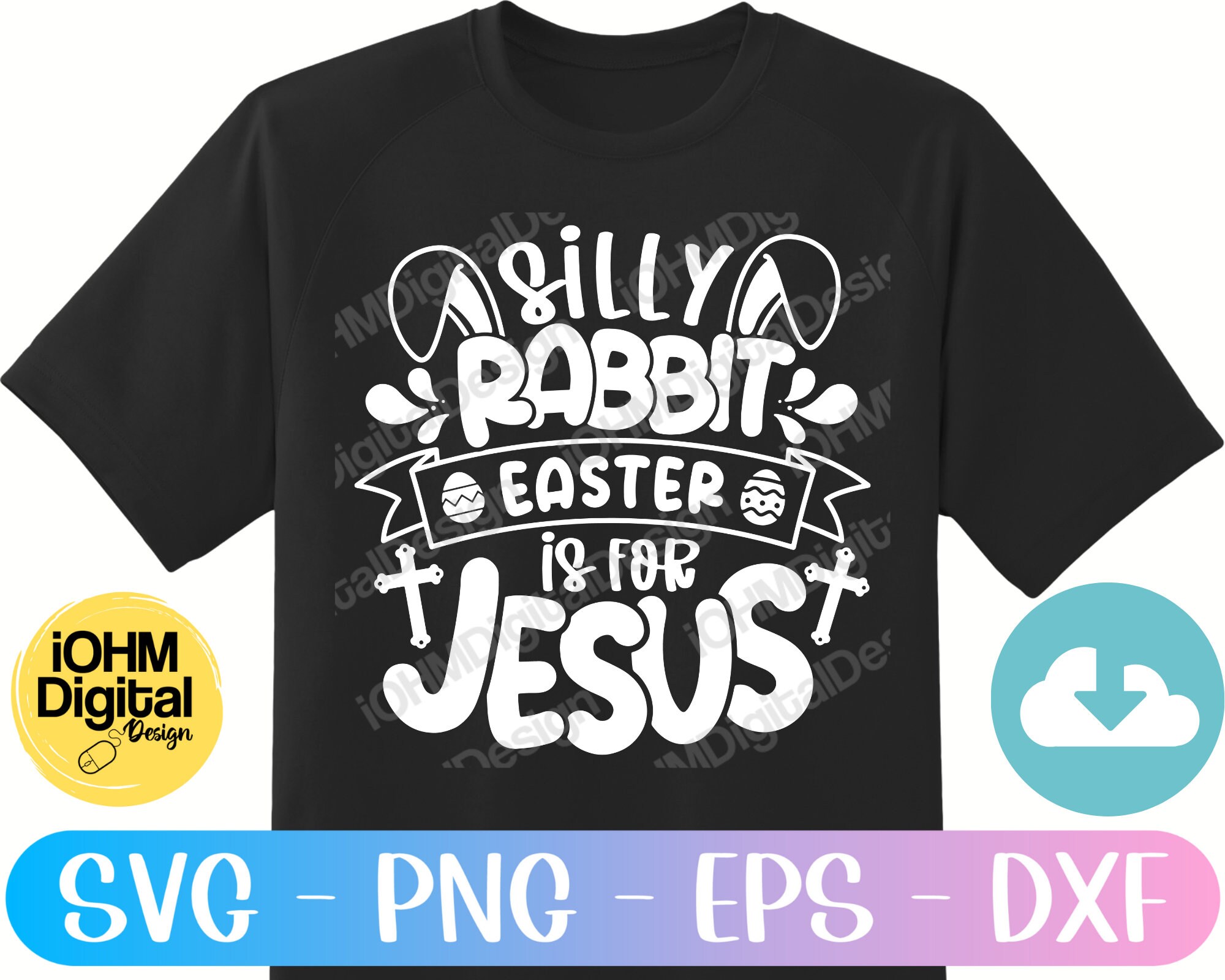 Silly Rabbit Easter is for Jesus Svg Png Eps Dxf Cut File | Etsy