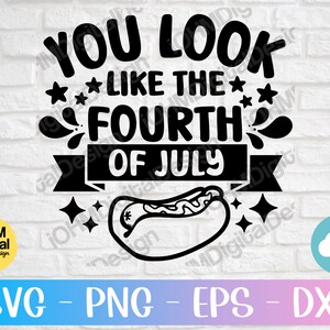 4th of July Hot Dog SVG: Independence Day Design (Digital Download)