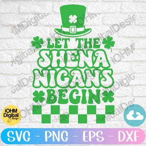 St Patrick&#39;s Day Shenanigans SVG: Lucky Charm Cut File (Digital Download)
