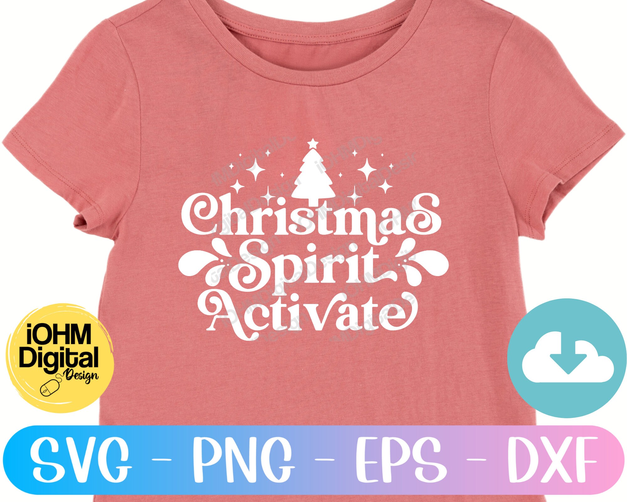 Christmas Spirit Activate Svg Png Eps Dxf Cut File Christmas | Etsy UK