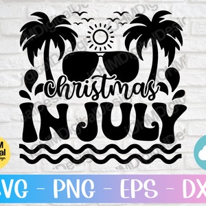Tropische Weihnachten SVG: Sommerferien Cut File (Digitaler Download)