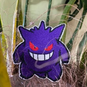 GENGAR Pokemon Go 3 Embroidered Sew/Iron-on Patch Shadow Ghost Pokémon  Applique Badge