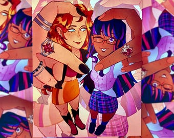 My Little Pony: Sunset Shimmer and Twilight Sparkle (Sci Twi) Print