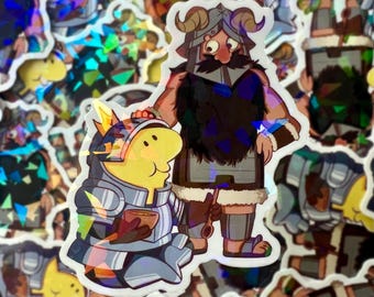 Charlie und Senshi Sticker - Lecker im Dungeon und Lächelnde Freunde