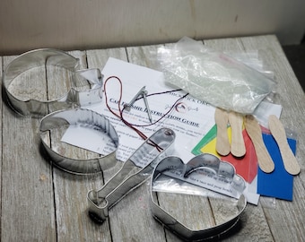 DIY Sports Themed Car Freshie Kit, Hanging Car Air Freshener Craft Kit for adults and kids