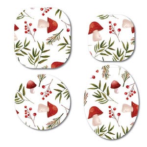Mushroom Foliage Continuous Glucose Monitor (CGM) Decorative Over Patch (No Hole)