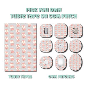 Fox Print Tubie Tape or CGM Patch- Pick Your Device