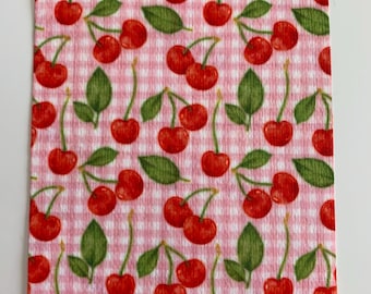 Plaid Cherries Feeding Tube Tape, NG, Oxygen, Medical Device