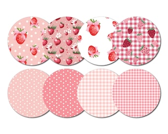 Strawberry Coquette Freestyle Libre 2 CGM- Set of 8 Over Patch (No Hole)  for CGM monitor