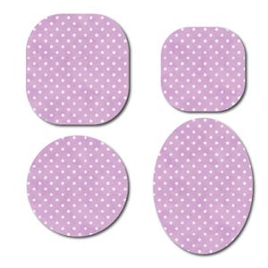 Polka Dot Purple Continuous Glucose Monitor (CGM) Decorative Over Patch (No Hole)