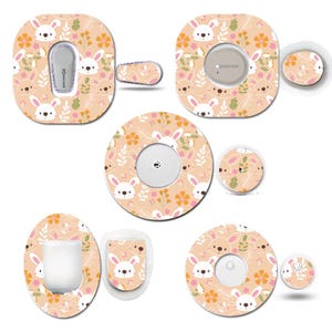 Bunny Orange CGM Set, Continuous Glucose Monitor Sets Dexcom, Freestyle, Omnipod