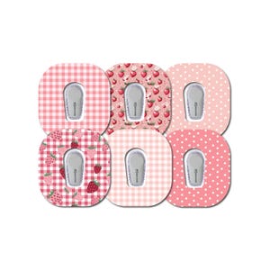 Strawberry Coquette Collection Dexcom G6- Set of 6 Patch Overlay for CGM monitor