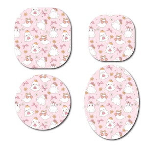 Girly Ghosts Continuous Glucose Monitor (CGM) Decorative Over Patch (No Hole)