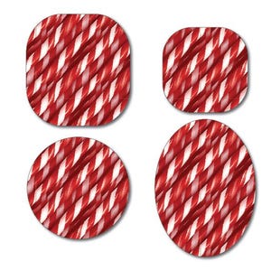 Candy Cane Continuous Glucose Monitor (CGM) Decorative Over Patch (No Hole)
