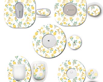 Lemons Set CGM patch for Freestyle LIbre, Dexcom, Omnipod Continuous Glucose Monitor patches and stickers