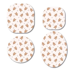 Retro Gingerbread Continuous Glucose Monitor (CGM) Decorative Over Patch (No Hole)
