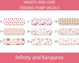 Heart and Love Infinity and Kangaroo Feeding Pump Decals